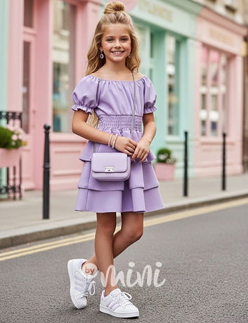 Letní hispánské šaty lila