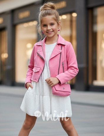 Růžový křivák s kabelkou