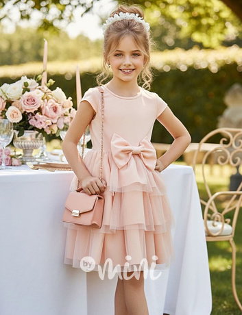 BOW slavnostní šaty lososové