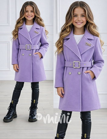 Flaušový kabátek MIA lila