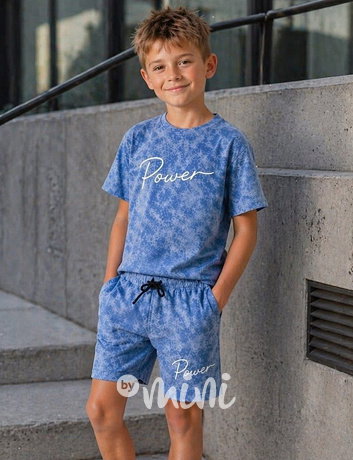 Power acid wash set blue