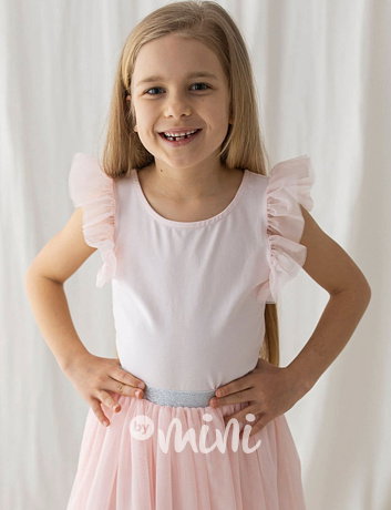 Lily Grey blůzka s tylovými rukávy peach
