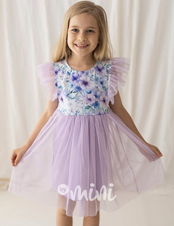 Lily Grey PREMIUM šaty s tylem LILA