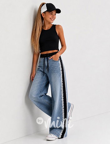 Glam lace široké džíny