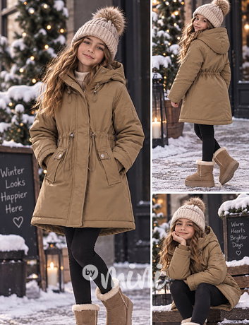 Zimní parka camel taupe