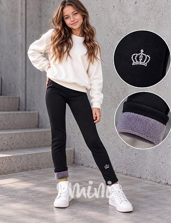 Thermo zateplené legíny CROWN černé