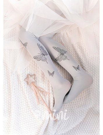 EXCLUSIVE micro silonky SILVER BUTTERFLY grey
