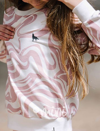 Mash Mnie splash mikina white/pink