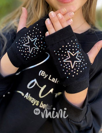 Rukavice s kamínky stars