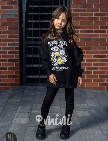 All for kids flower mikina + legíny black