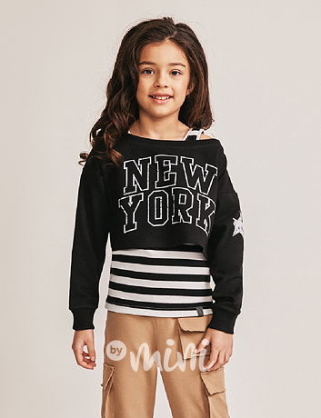 All for kids crop mikina NEW YORK