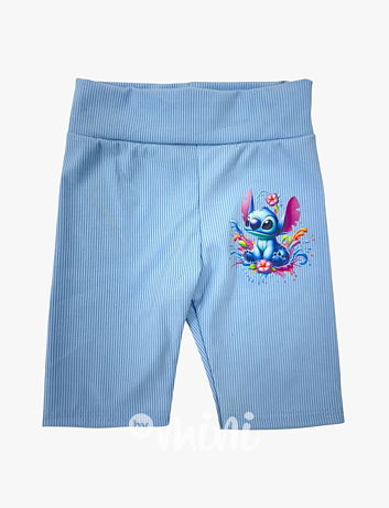 Lilo & Stitch žebrované šortky nebeské