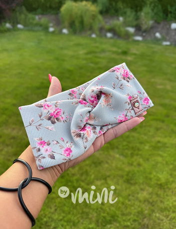 Květovaná čelenka mint