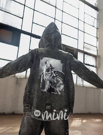 Mash Mnie soft dark denim mikinová bunda WOLF