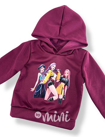 Demon Hunters zateplená mikina purple