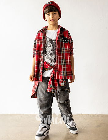 Mash Mnie volné soft dark denimky zipy