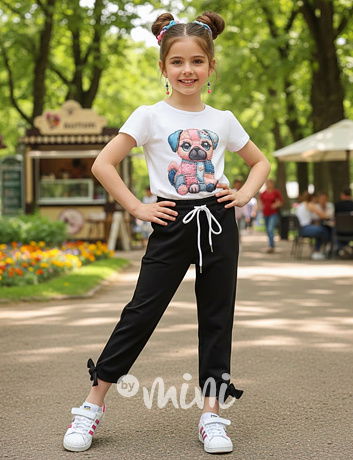 Mašličkové kalhoty černé