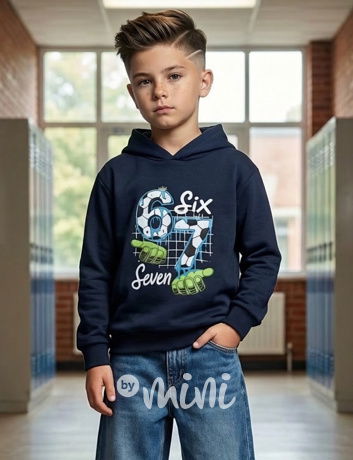 Six Seven mikina football černá