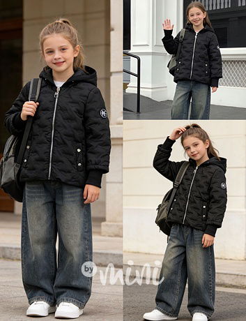 Jarní prošívaná bunda černá