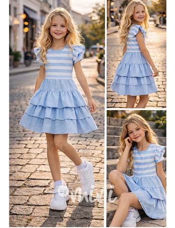 Letní romantic šaty nebeské