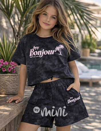 Letní teenage komplet Bonjour black