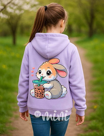 Soft velur mikina bunny