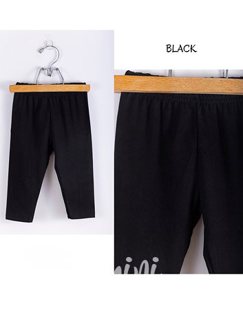 Lily Grey fresh cotton 3/4 legíny BLACK