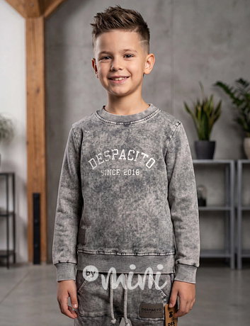 Despacito acid wash mikina grey