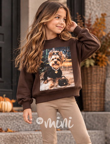 Yorkie mikina chocolate