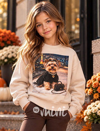 Yorkie mikina béžová
