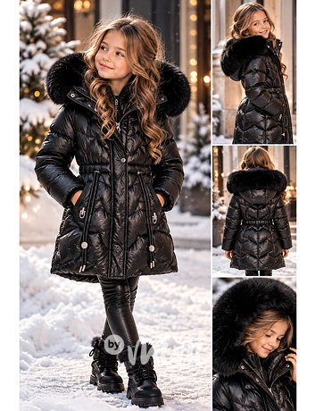 Zimní kabát Black glam černý