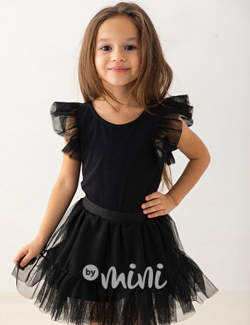 Lily Grey blůzka s tylovými rukávy black