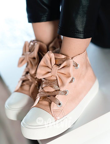 PINK sneakers s mašličkou