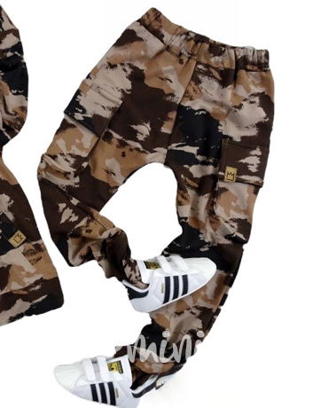 Beige army baggy kapsáče