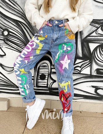 Printed wall jeans