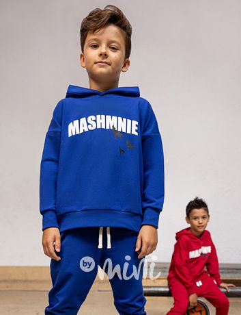 Mash Mnie hoodie mikina WOLF modrá