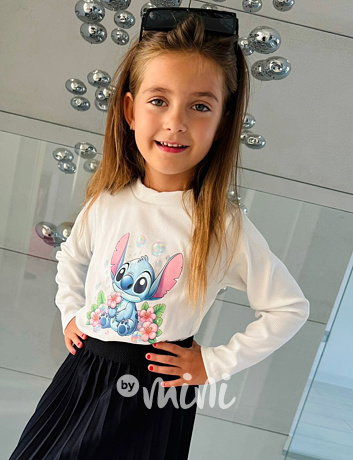 Lilo & Stitch longsleeve blůzka na stahování bílá