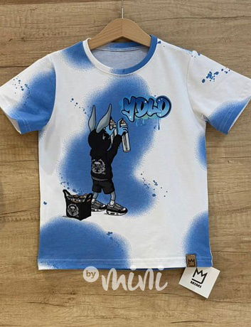 YOLO triko blue splash