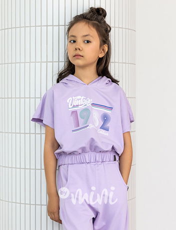 All for kids hoodie blůza vintage lila