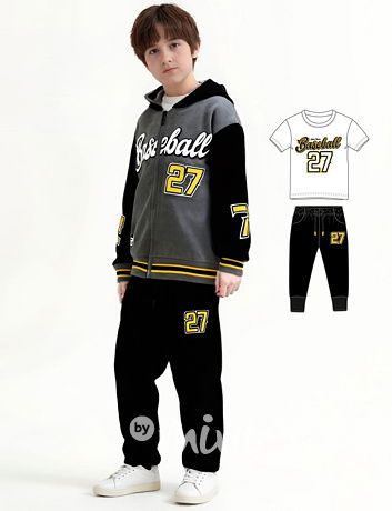 Baseball 3-dílný set grey/black