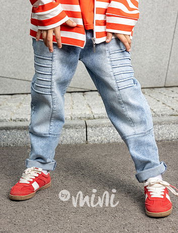 Mash Mnie biker volné jeansy ice blue
