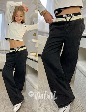 Zateplené volné dark džíny LUI