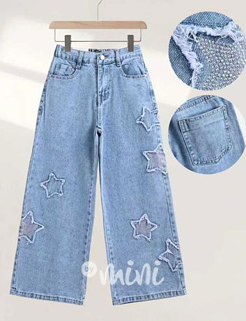 Široké blue denim STARS džíny