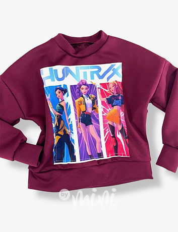 Huntrix mikina bordo