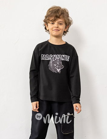 Mash Mnie longsleeve triko wolf černé
