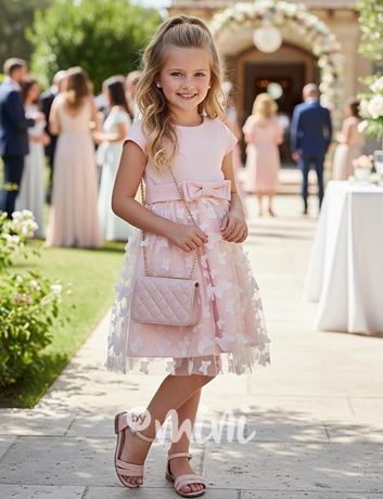 Motýlkové šaty růžové