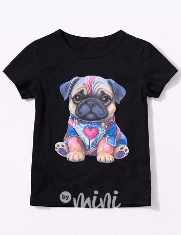 Buldoček triko černé