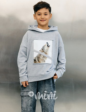 Mash Mnie hoodie mikina WOLF šedá