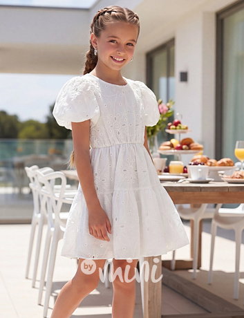 Letní madeira šaty bílé