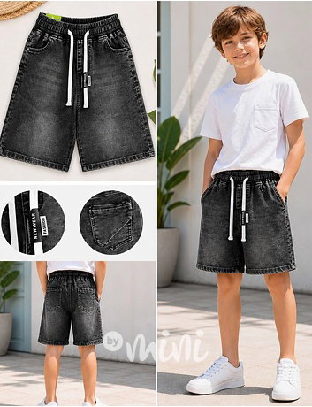 Soft denim kraťasy dark